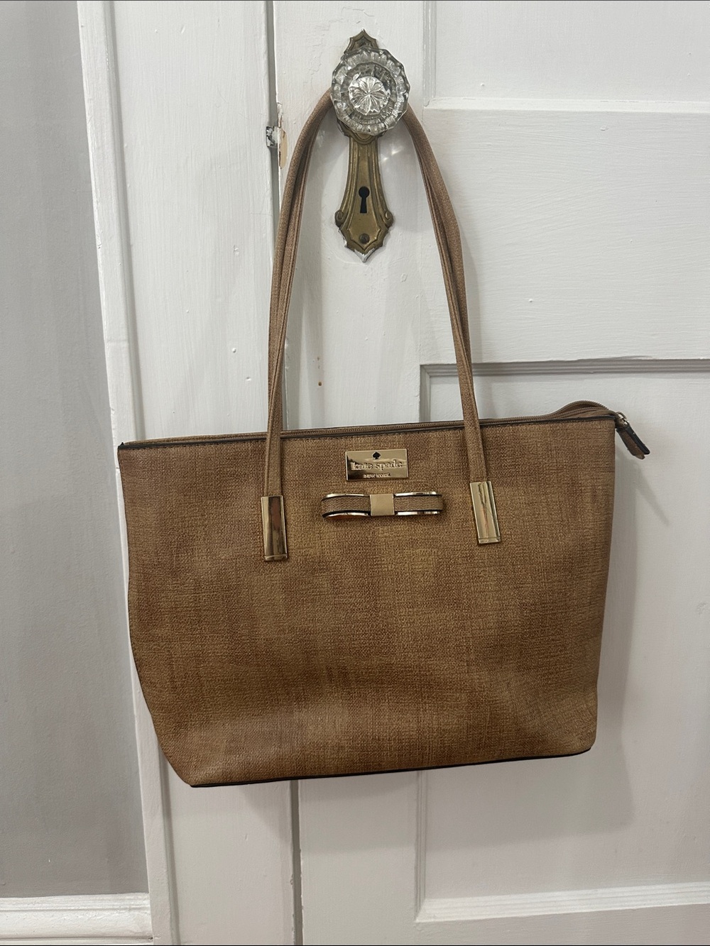 kate spade Tan Bow-Accent Tote
